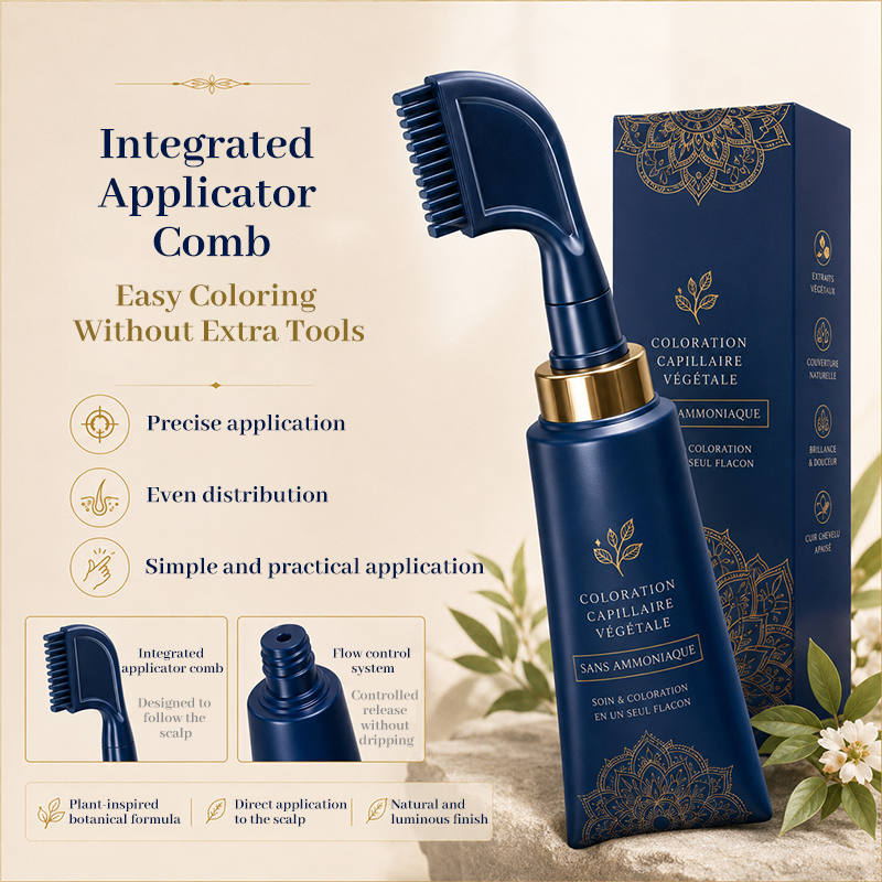 🛡️Ammonia-Free & Gentle, Plant-Based💇 Comb-In Hair Color – Sensitive Scalp Friendly | Perfect for Those Sensitive to Ammonia, Safe At-Home Coloring ✨