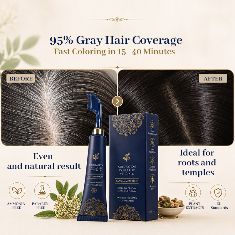 🛡️Ammonia-Free & Gentle, Plant-Based💇 Comb-In Hair Color – Sensitive Scalp Friendly | Perfect for Those Sensitive to Ammonia, Safe At-Home Coloring ✨