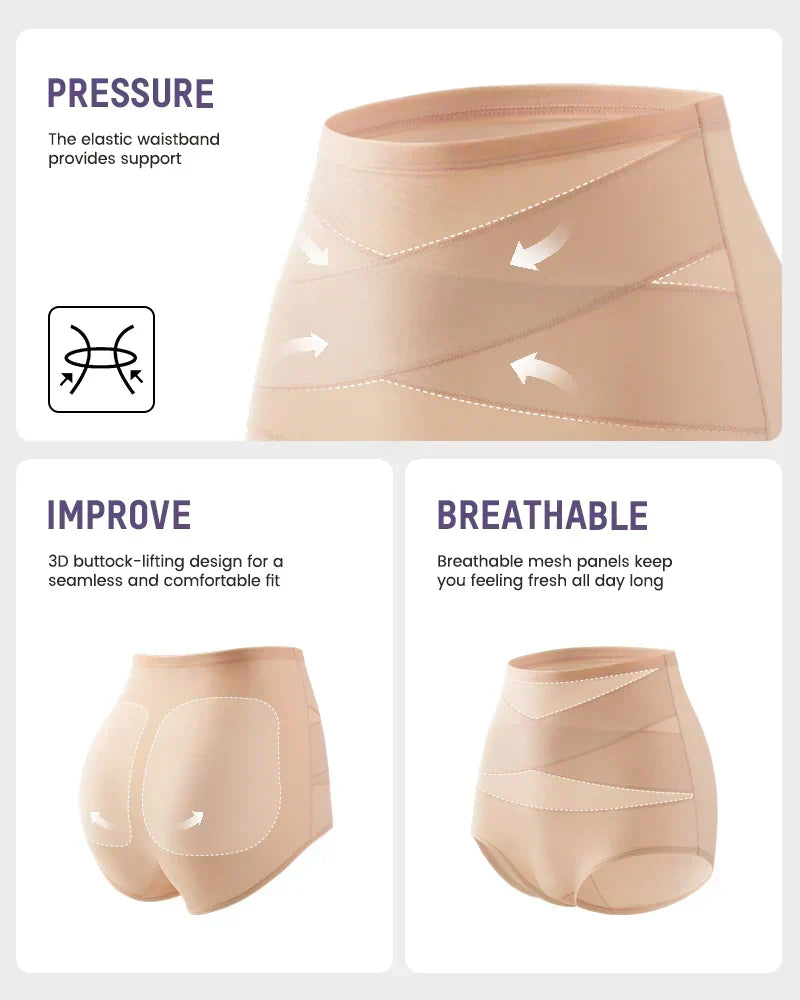 🩺Antibacterial Cotton Gusset, Healthy Care✨ Plus-Size High-Waist Tummy Control Panties – Antibacterial Cotton Gusset & Precise Stitching | Reduces Friction, All-Day Freshness ✨
