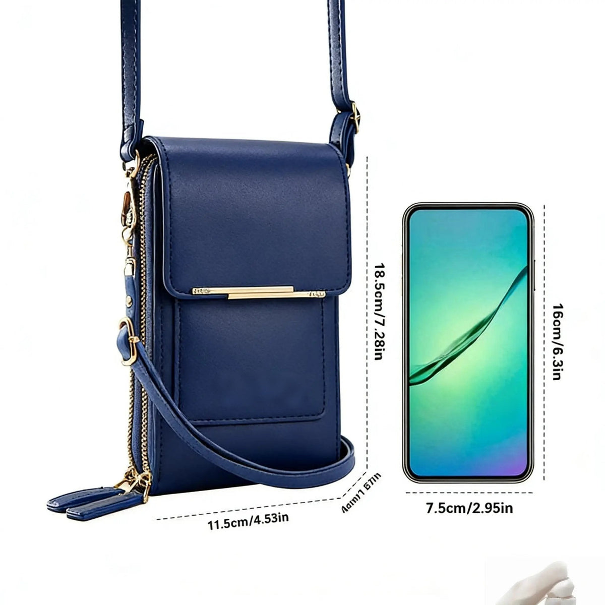 🏆Last Day Promotion：ONLY ￡7.99!!👜📱 Simple and elegant women's touchscreen crossbody phone wallet3