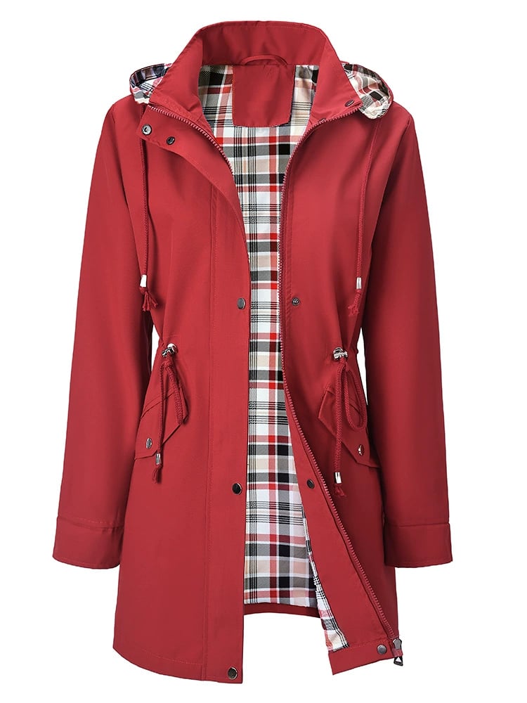 🔧Adjustable Details, Comfort & Practicality🧥 Women's Adjustable Windproof Jacket – Cinched Waist, Elastic Cuffs & Hidden Pockets | Perfect for Daily Commute, Travel & Outdoors, Snug & Free ✨