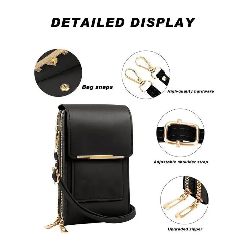 🏆Last Day Promotion：ONLY ￡7.99!!👜📱 Simple and elegant women's touchscreen crossbody phone wallet3