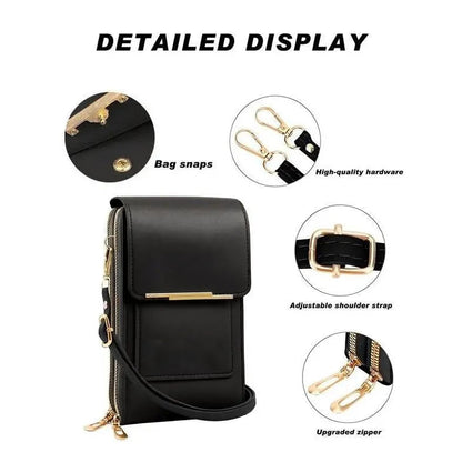 🏆Last Day Promotion：ONLY ￡7.99!!👜📱 Simple and elegant women's touchscreen crossbody phone wallet3