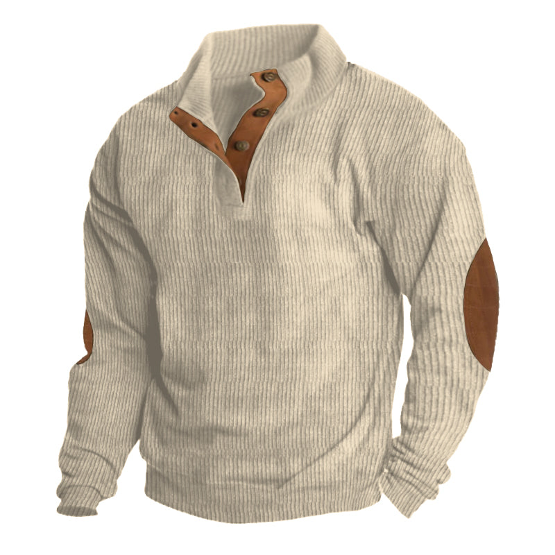 👔Plus-Size Friendly, Smart-Casual👕 Men's Cashmere Blend Long Sleeve Top – M-4XL & Fine Broadcloth