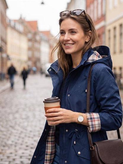 ☔Windproof & Waterproof, Detachable Hood🧥 Women's All-Weather Rain Jacket – Elastic Cuffs & Hidden Pockets | Perfect for Dog Walks, Hiking & Travel, Handles Sudden Showers ✨
