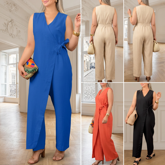 💖 Salopetă casual pentru femei cu decolteu scoop