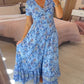 [S-4XL] 💝 Rochie cu imprimeu floral cu decolteu în V