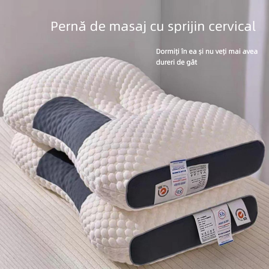 🌙 Pernă de Masaj pentru Gât: Antibacteriană, Relaxare și Somn Odihnitor! ✨