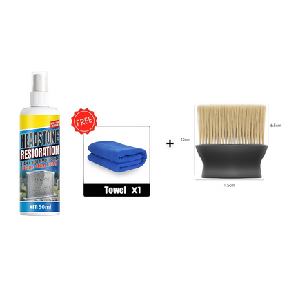 💖LAST DAY SALE 50% OFF!!🧽Restores Luster, Safe for All Stone🌿 Headstone Restoration Cleaning Spray – Professional Formula | Instantly Removes Moss, Algae & Stains, Brings Back Natural Beauty ✨