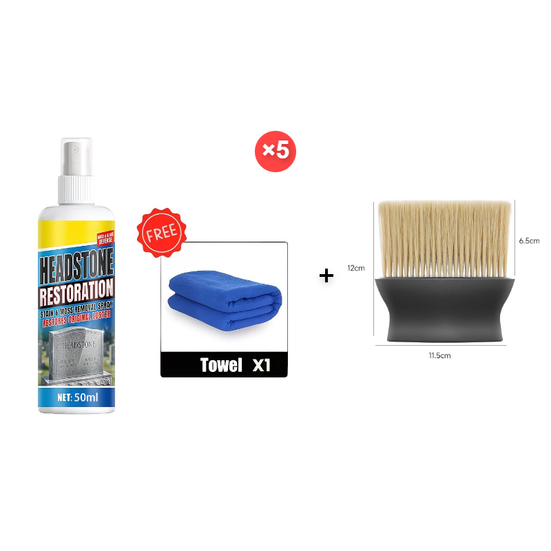 💖LAST DAY SALE 50% OFF!!🧽Restores Luster, Safe for All Stone🌿 Headstone Restoration Cleaning Spray – Professional Formula | Instantly Removes Moss, Algae & Stains, Brings Back Natural Beauty ✨