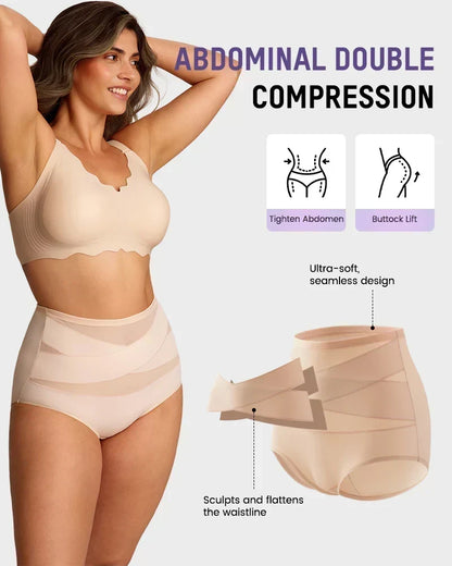 🩺Antibacterial Cotton Gusset, Healthy Care✨ Plus-Size High-Waist Tummy Control Panties – Antibacterial Cotton Gusset & Precise Stitching | Reduces Friction, All-Day Freshness ✨