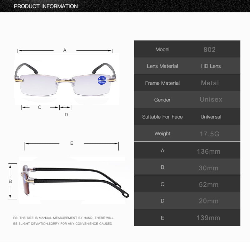 🔄Intelligent Zoom, Near & Far👓 Progressive Multifocal Reading Glasses – Aerospace TR90 & Titanium | Perfect for Reading, Phone & TV, No Need to Remove ✨
