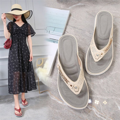 👟【EU36-43】Femei Arch Support Soft Cushion Flip Flops Thong Sandale Papuci de casă