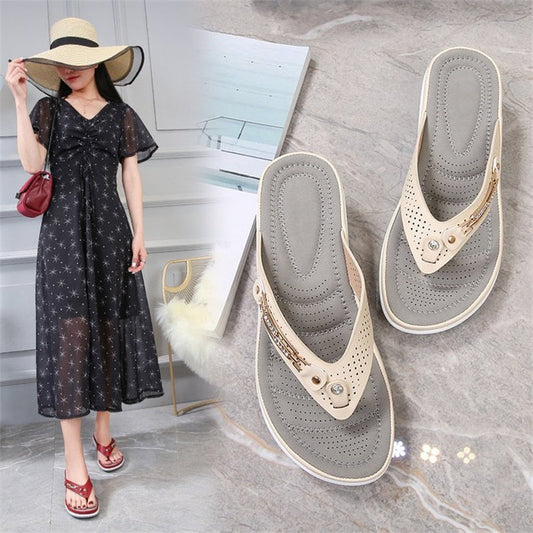 👟【EU36-43】Femei Arch Support Soft Cushion Flip Flops Thong Sandale Papuci de casă