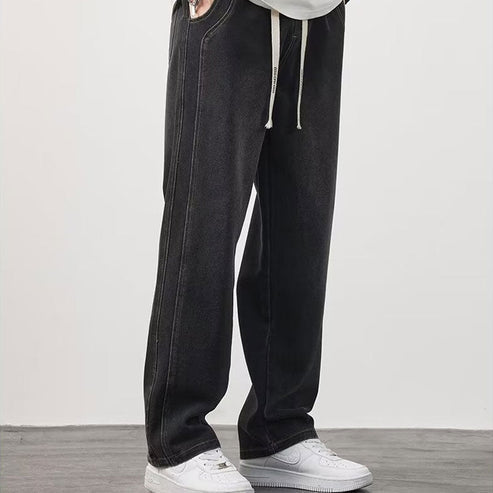 👖Loose Straight, Everyday Versatile🧵 Men's Loose Straight Jeans – Classic Fit | Perfect for Commute, Casual & Weekend Wear, Easy to Style ✨