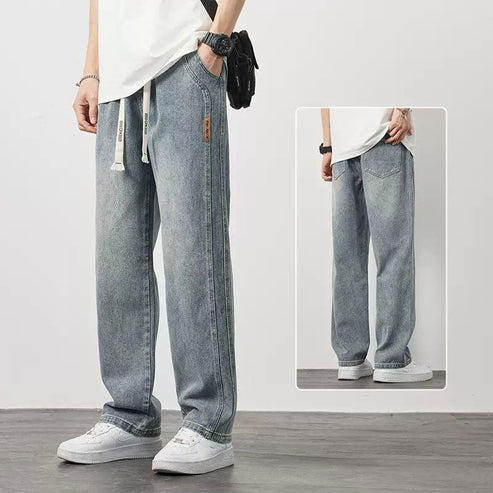 👖Loose Straight, Everyday Versatile🧵 Men's Loose Straight Jeans – Classic Fit | Perfect for Commute, Casual & Weekend Wear, Easy to Style ✨