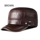 🔥PU Leather Flat Top Thermal Baseball Cap