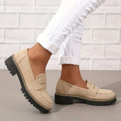 👠Luxury Suede, Thick Cushioned Sole👟 Women's Loafers – 4.5cm Comfort Platform | Relieves Joint Pressure, All-Day Comfort ✨