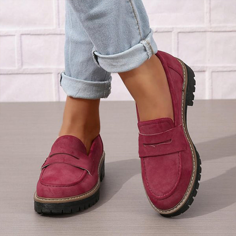 👠Luxury Suede, Thick Cushioned Sole👟 Women's Loafers – 4.5cm Comfort Platform | Relieves Joint Pressure, All-Day Comfort ✨