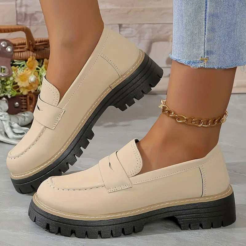 👠Luxury Suede, Thick Cushioned Sole👟 Women's Loafers – 4.5cm Comfort Platform | Relieves Joint Pressure, All-Day Comfort ✨