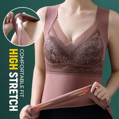 💖2-in-1 Built-in Bra, Wireless Comfort – Women's Thermal Camisole ✨