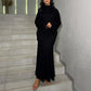 Women’s Casual Turtleneck Top & Maxi Skirt Two-Piece Set