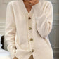 Femeii Casual Iarna Plain Yarn Lână Yarn Buton Cardigan