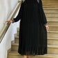 ✨Rochie maxi plisată cu pietre strălucitoare