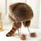 🎁✨Pălărie drăguță din blană faux plush cu coadă de raton