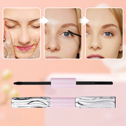 🥳BUY 1 GET 1 FREE: £9.99!! 💞HOT SALE! 👁️✨ All-Day Curl & Volume, Smudge-Proof! Waterproof 2-in-1 Mascara for Natural Lashes 💖