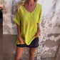 🌺 Oversized V-Neck Top pentru femei