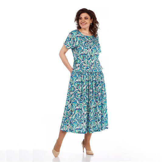 🌸【S-4XL】 Rochie de vară din șifon cu dungi