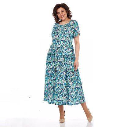 🌸【S-4XL】 Rochie de vară din șifon cu dungi