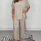 💖 Set din două piese de pantaloni plutitori din bumbac și in