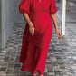 🎉【M-3XL】Rochie cu mâneci cu bule din bumbac și in de culoare solidă