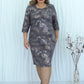 🌸 Women's Elegant Plus Size Floral Print Dress