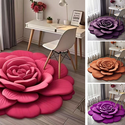 💥 Reducere Fierbinte🌸Covor de Pluș Floral & Pământ Diatomaceu Floral