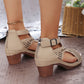 💖Versatile Hollow Out Mid Heel Sandale cu vârf deschis🔥