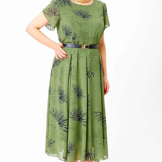 🎁👗 Moda imprimate rochie de sifon