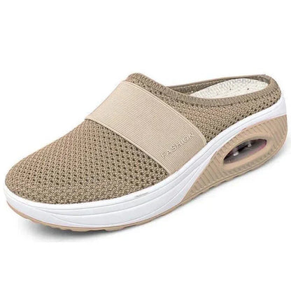 🔥 EU 35-43 🌺👡 Papuci cu toc înclinat din material casual pentru femei 🌿🌬️