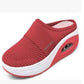 🔥 EU 35-43 🌺👡 Papuci cu toc înclinat din material casual pentru femei 🌿🌬️