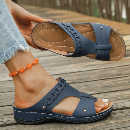 👟【EU36-43】Sandale de vară pentru femei cu platformă cu decupaj stilat
