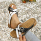 👟【EU36-43】Sandale de vară pentru femei cu curea transversală reglabilă