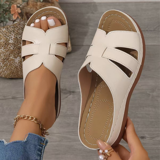 🔥Femei respirabil Cozy Flat Sole Faux Sandale din piele💥