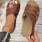 🔥Femei respirabil Cozy Flat Sole Faux Sandale din piele💥