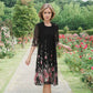 🌸【XL-4XL】Elegant dantelă florale rochie 3/4 maneca Cardigan 2 Piece Set