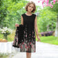 🌸【XL-4XL】Elegant dantelă florale rochie 3/4 maneca Cardigan 2 Piece Set