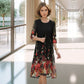 🌸【XL-4XL】Elegant dantelă florale rochie 3/4 maneca Cardigan 2 Piece Set