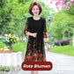 🌸【XL-4XL】Elegant dantelă florale rochie 3/4 maneca Cardigan 2 Piece Set