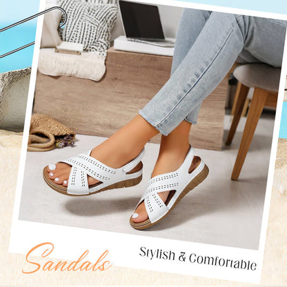 🔥Sandale confortabile retro cu pană pentru femei💥